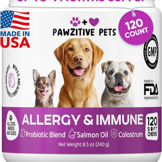Dog Allergy Relief Chews for Itchy Skin - Seasonal and Food Allergy Chews
