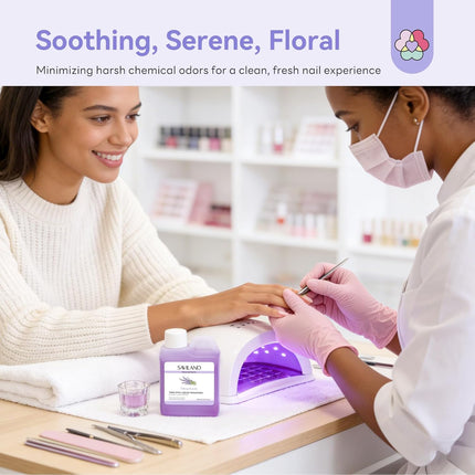 SAVILAND Odorless Monomer Acrylic Nail Liquid 240 ml: Lavender Scented EMA Monomer MMA-Free Nail Monomer Liquid Non-Yellowing Acrylic Monomer for Acrylic Powder DIY Nail Art Home Use