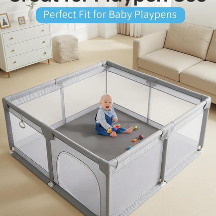 Baby Play Mat for Floor Playpen Mat 1.3" Thick Elasti-Foam Padded Cushioning Non-Slip Backing Safe Playroom Tatami-Style Nursery Mat for Tummy Time & Crawling for Babies Toddlers Infants