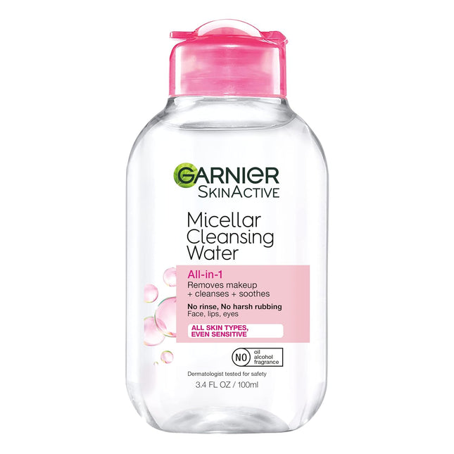 Micellar Cleansing Water, All-in-1 Makeup Remover and Facial Cleanser, For All Skin Types, 3.4 Fl Oz (100mL), 1 Count