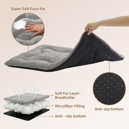 Cama para perro de 36" para jaula metálica, tapete lavable para dormir para mascotas medianas/grandes