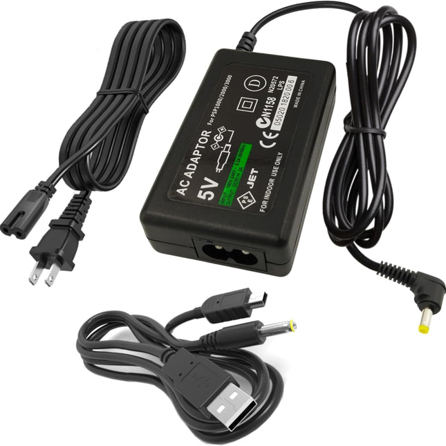 Charger for PSP,2-in-1 USB Charging Cable and Replacement PSP Power Cord Compatible with PSP1000/2000/3000 Series