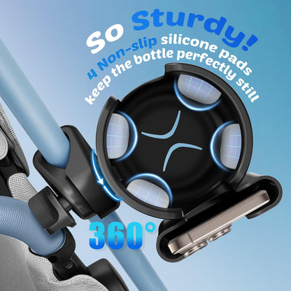 Cup Holder for Walker: Stroller Cup Holder Attachment with Phone Holder, Wheelchair/Stroller Accessories - photo 4