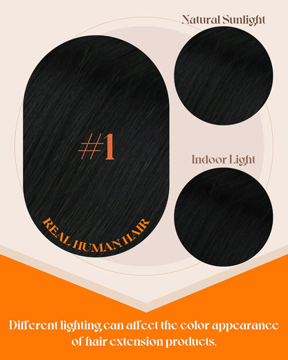 22 Inch Itip Human Hair Extensions, Black, Easy to Maintain Remy I Tip Hair, for Women with Thick Hair - photo 5
