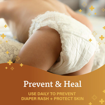 Pomada original para sarpullido de pañal, protector cutáneo humectante con vitaminas A y D para piel seca y agrietada, 16 oz