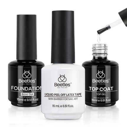Set de 2 Pcs 15ml Top Coat y Base Coat en Gel Sin Limpieza