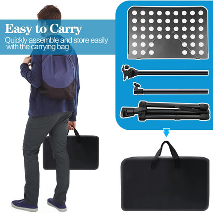 70in Sheet Music Stand, Heightened Music Stand, Adjustable Music Sheet Stand Portable Folding with Carry Bag for Guitar, Ukulele, Violin Players(Higher Version, 1 pack)