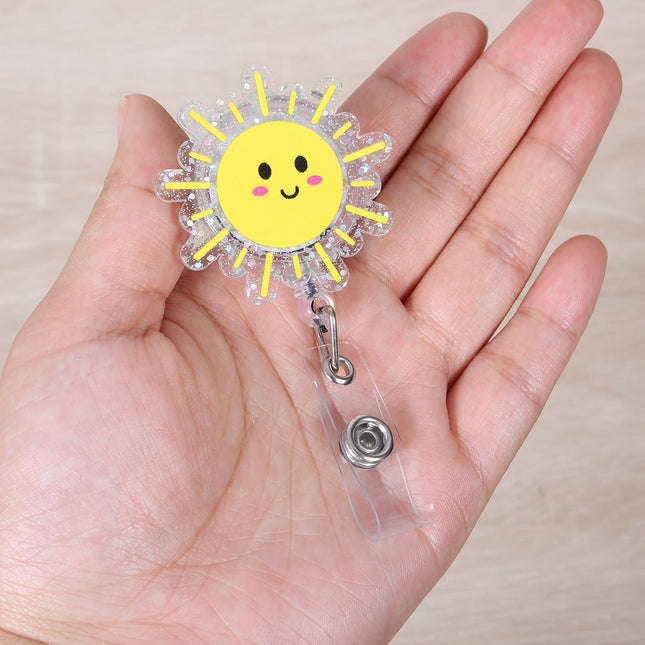 Funny Happy Sunshine Nurse Badge Reel