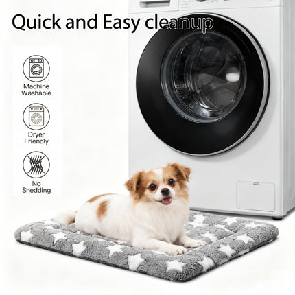 Tapete para cama de perro, reversible para jaula, lavable a máquina para perros pequeños