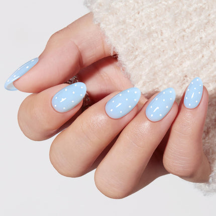 French Tip Press On Nails Short Almond 32Pcs 16 Sizes Reusable