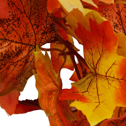 3 Pack Maple Leaf Garland - 5.9Ft/Piece, Orange, Artificial Autumn Foliage Thanksgiving Decor