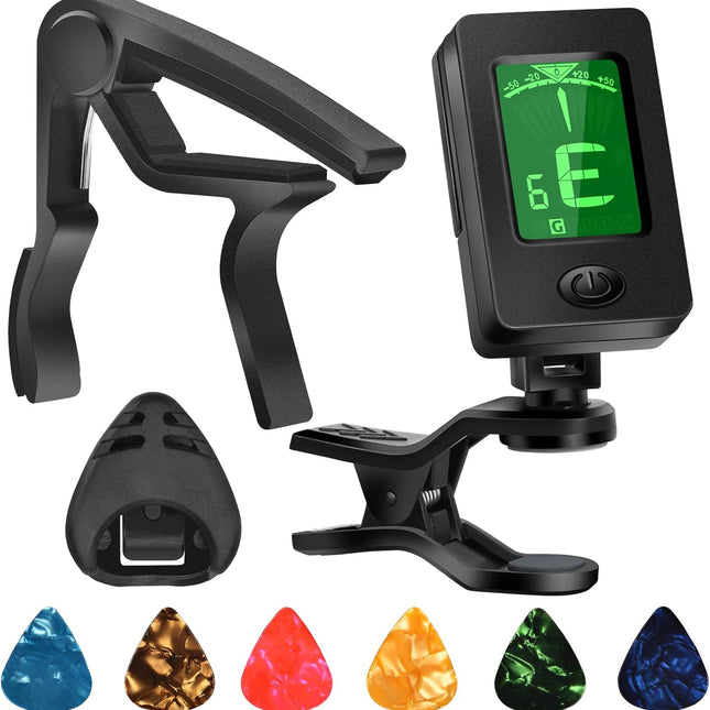 Guitar Tuner Clip-on, Multi-Instrument, Buzz-Free