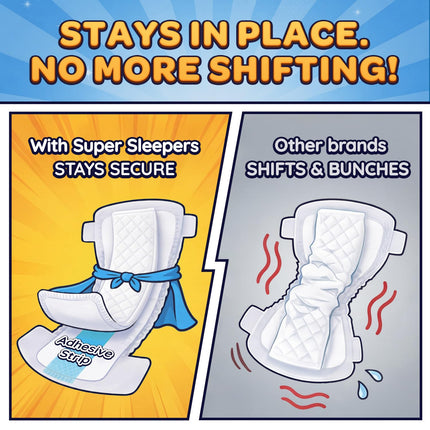 Super Sleepers Baby Diaper Booster Pads - 30 Pads - Overnight Leak Protection - Absorbent Diaper Inserts for Extra Dryness, Liners for Babies & Toddlers, Reduce Night Changes - 1 Pack