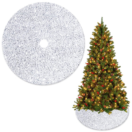 Orange Christmas Tree Skirt 21 Inch Fall Tree Skirt Sequin Velvet Tree Skirt Mini Xmas Tree Skirts Halloween Tree Decoration Glitter Christmas Tree Cover Skirt Mat for Holiday Christmas Tree Ornaments