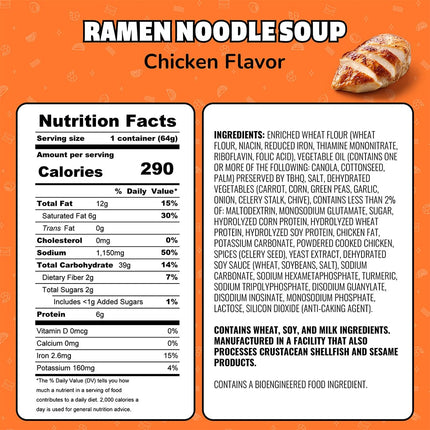 Maruchan Instant Lunch Chicken Flavor, 2.25 Ounce (Pack of 12) (4178990121)