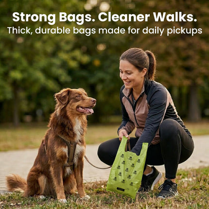 Large Dog Poop Bags with Handles, Fresh Scent, Extra Thick, 300 Bags - photo 3