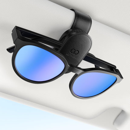 Lamicall Sunglass Holder for Car Visor - [1s One-Hand Access] [Never Fall Secure] Car Sunglass Holder, Anti-Scratch Glasses Visor Clip for All Cars, Non-Slip Car Accessories for Men & Women
