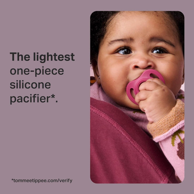 Ultra-Light Pacifier, One-Piece Silicone Design, 0-6m, 4 Pack - photo 2