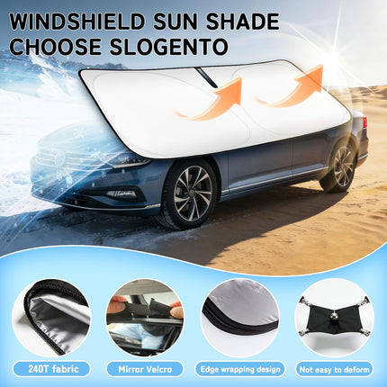 Custom Fit Windshield Sun Shade for Ford Bronco Sport 2021-2026, Blocks UV & Heat, Front Window Sunshade Accessories, Easy Fold & Store Keep Your Car Cooler