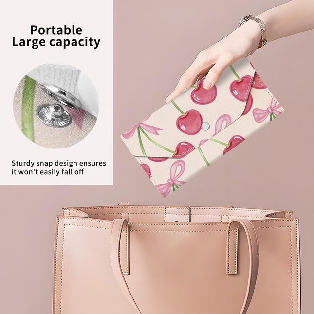 PU Leather Cash Envelopes Wallet, Reusable Money Savin Wallet