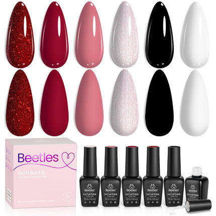 Jelly Gel Nail Polish Set, 6 Colors