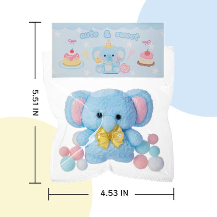 Handmade Taba Blue Elephant Squishy - Original Silicone Squishy Toys for Kids & Adults, Stress Relief Squeeze Toy, Party Favors & Goodie Bag Stuffers