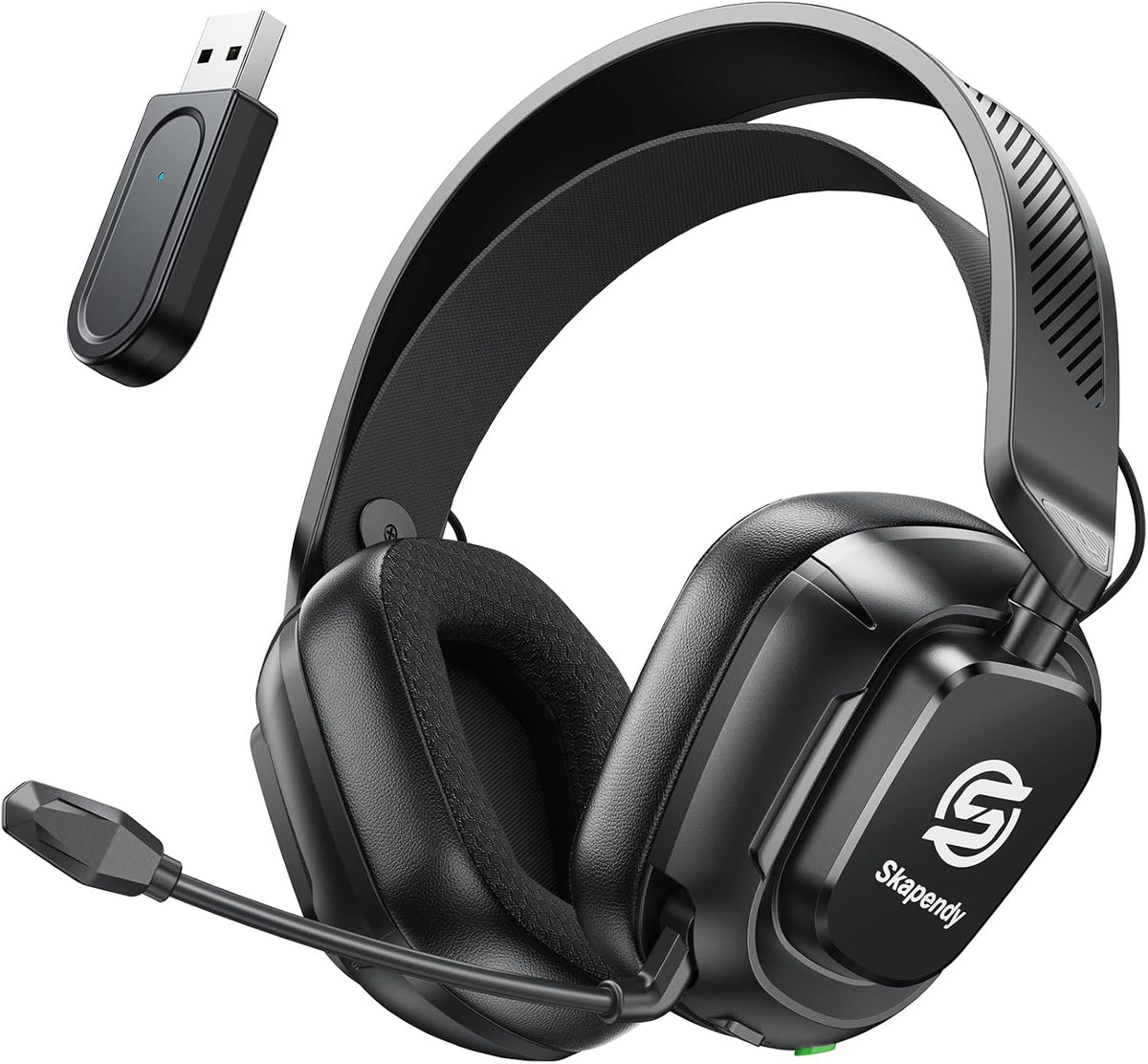 2.4GHz Wireless Gaming Headset, Lunar Black
