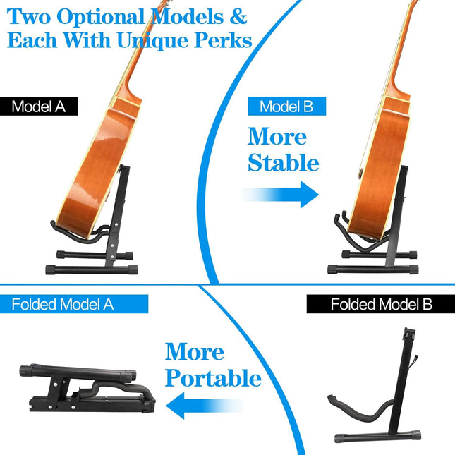 1/2/4 Pack Guitar Stand, A-Frame Folding Guitar Stand with Non-Slip