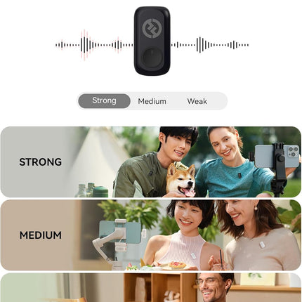 Hollyland Lark A1 Wireless Mini Microphone for iPhone & Android, 48kHz/24-bit, 3-Level Intelligent Noise Cancel, Microphone for YouTube, Podcast, Vlogging (Black, 2TX + 2RX + Charging Case)