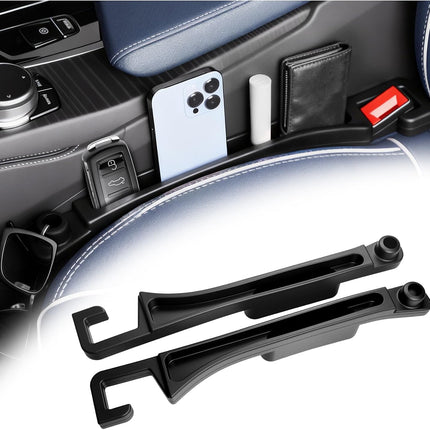 2PCS 2026 New Car Seat Gap Filler Organizer,in Between Car Seat Catcher with Phone Holder & Sunglass Holder & Cars Hook,Universal Cars Gap Seats Filler to Avoid Items Falling