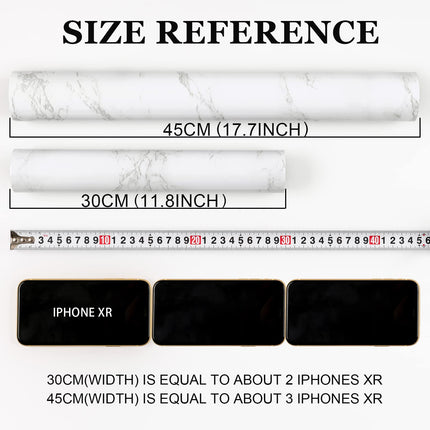 Glossy Marble Contact Paper White Peel and Stick for Countertop