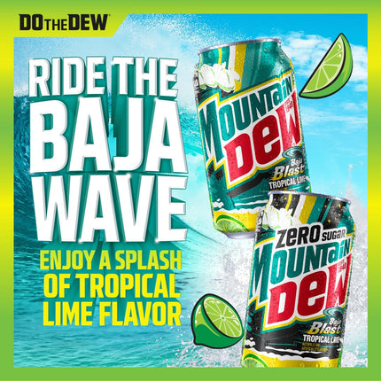Mountain Dew Baja Blast Cans, 12 oz Cans, 12 Count