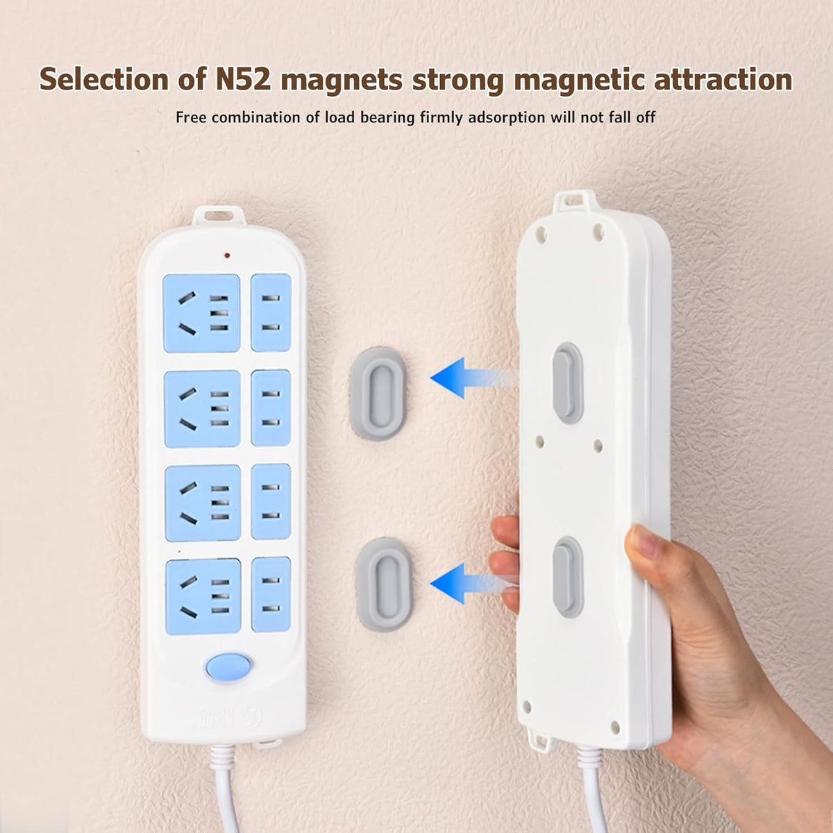 Magnetic Remote Control Holder Wall Mount - 4 Pcs No Drill Self-Adhesive Organizer for Air Conditioner & - photo 4