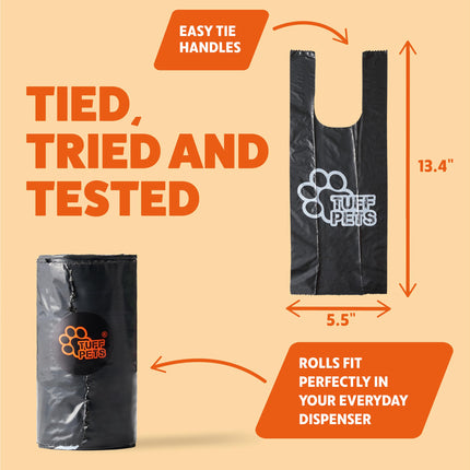 Dog Poop Bags Rolls with Handles, Extra Thick Poop Bags for Dogs