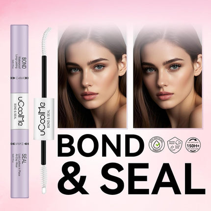 uCoolMe Lash Bond and Seal Waterproof 10ML for Lash Clusters 144Hours SuperStrong Long-Lasting Non-Irritating Eyelash Glue for DIY at Home(White,10ML)
