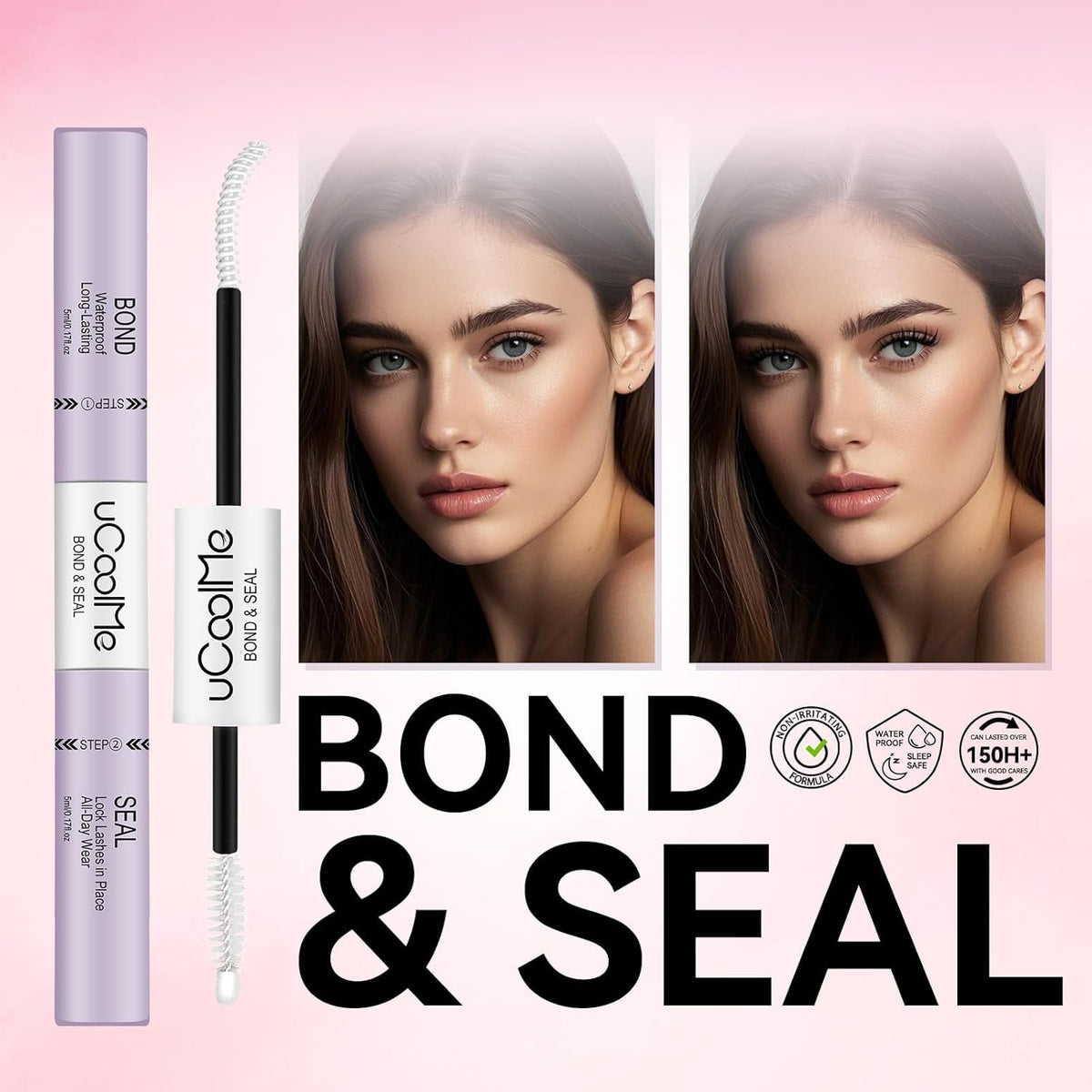 Lash Bond and Seal Waterproof 10ML for Lash Clusters 144Hours SuperStrong Long-Lasting Non-Irritating - photo 2