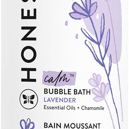 The Honest Company Foaming Bubble Bath & Baby Wash, Tear-Free, Hypoallergenic, Natural Formula, Lavender Calm Scent, 12 fl oz