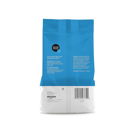 Amazon Basics Epsom Salt Soak, Unscented, Magnesium Sulfate USP, Muscle and Feet Relaxation, Resealable Bag, 3 Pound