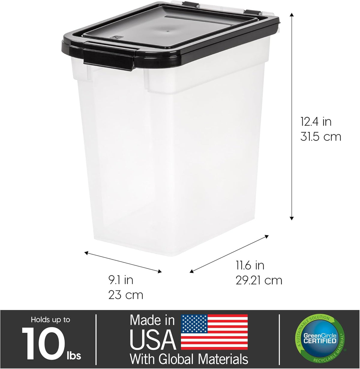 Airtight Dog Food Storage Container, Up to 10 lbs, for Dog Cat Bird and Other Pet Food Storage Bin, Keep - photo 3