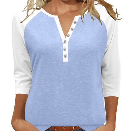 Womens Tops 3/4 Length Sleeve Blouses Dressy Casual Summer Outfits