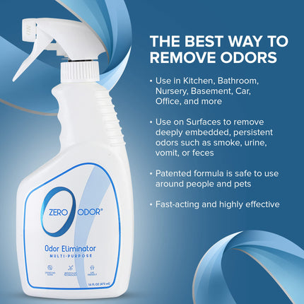 Eliminador de olores multiusos, desodorizante para telas y ambientes, 16 oz