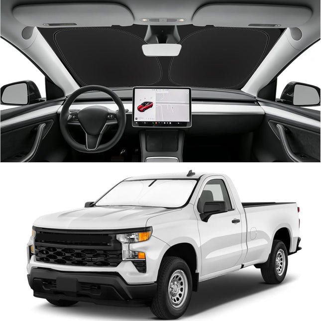 Custom Fit Windshield Sun Shade for 2019-2026 Front Windshields