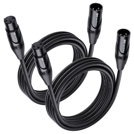 2-Pack XLR to XLR Cable, Microphone Cable, M-F, 3ft