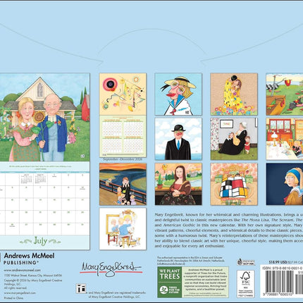 Mary Engelbreit's ME and the Masterpieces 2027 Deluxe Wall Calendar