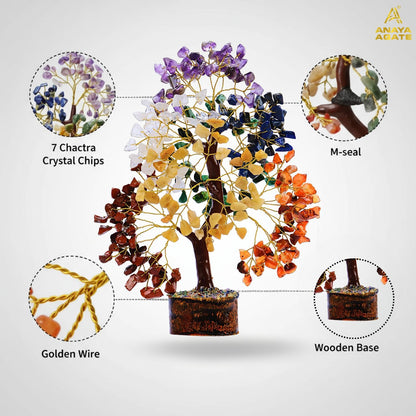 Crystal Tree of Life 7 Chakra Healing Crystals Trees for Home - photo 3