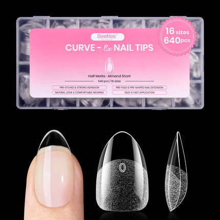 Medium Almond Nail Tips 576pcs 12 Sizes Pre-Etched Soft Gel Tips - photo 17