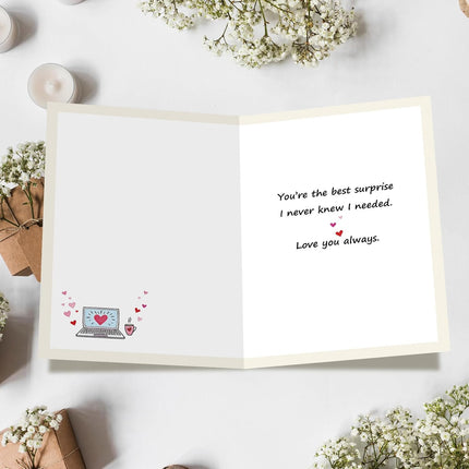 FANCYLUCKY Funny Birthday Cards for Men Women, Romantic Anniversary Card for Husband Wife Boyfriend Girlfriend, Love Card