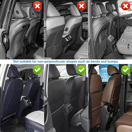 Back Seat Protector 2 Pack Fit For Kia Carnival Car Kick Mats with Touch Screen Tablet Holder Storage Organizer Waterproof Dirt Proof Faux Leather Auto Accessories for Kids (1 Pair Black)