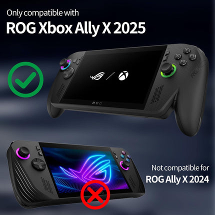Protective Case with Kickstand for ASUS ROG Xbox Ally X 2025 - Shockproof TPU Cover with Stand, Non - Slip & Anti- Collision Handheld Game Console Accessories (Black)