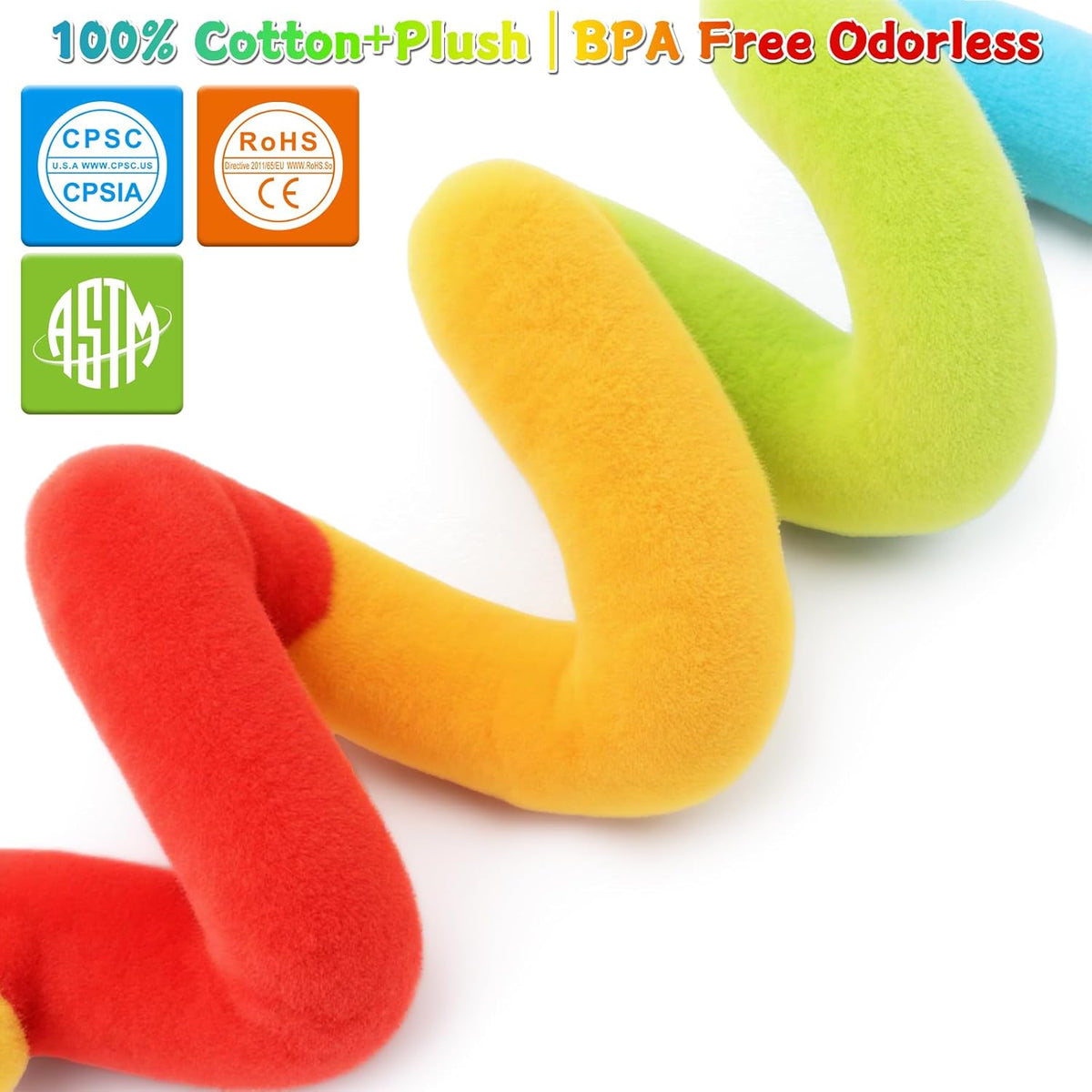 Spiral Baby Sensory Plush Hanging Toy for Car Seats, Strollers & Cribs - photo 4
